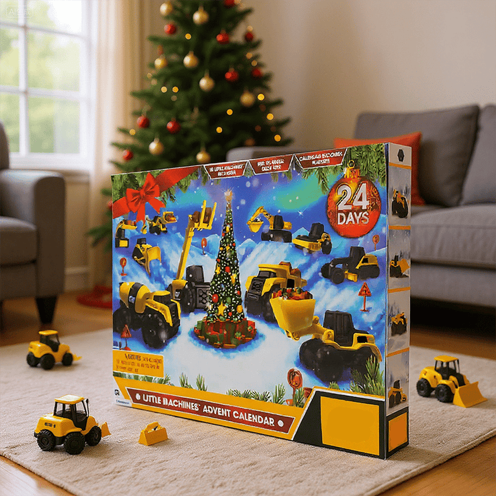 Calendario dell’Avvento da 24 giorni con camion da costruzione natalizio!