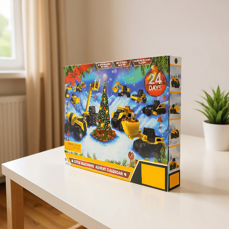 Calendario dell’Avvento da 24 giorni con camion da costruzione natalizio!