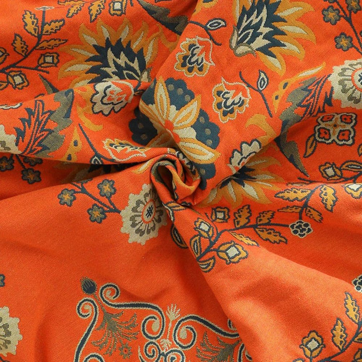 Marigold Reversible Cotton Throw Blanket