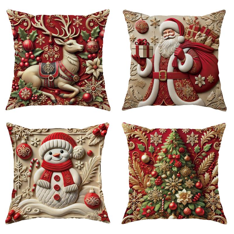 🎅 Saldi di Natale -49% 🎄Federa per cuscino con motivo natalizio