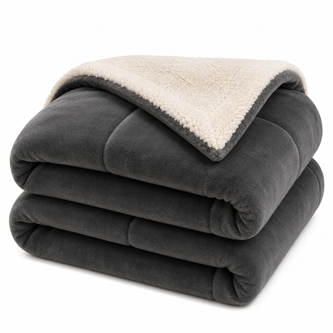 Plaid Tricoté en Microfibre – Doux, Moderne & Polyvalent