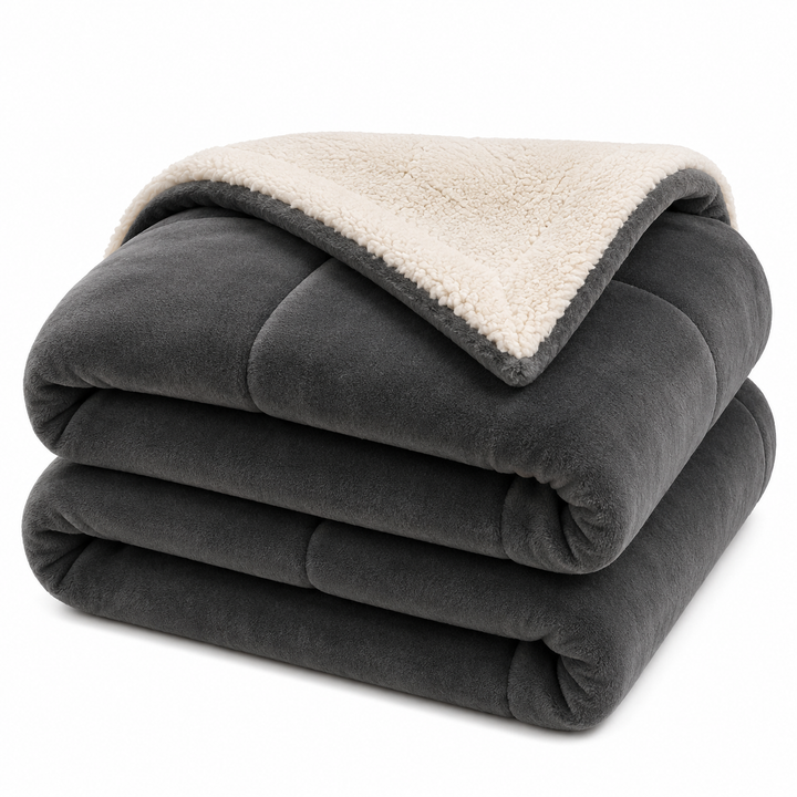 Plaid Tricoté en Microfibre – Doux, Moderne & Polyvalent