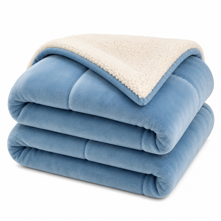 Plaid Tricoté en Microfibre – Doux, Moderne & Polyvalent