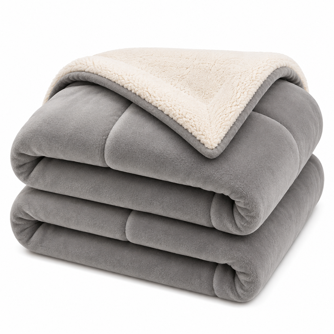 Plaid Tricoté en Microfibre – Doux, Moderne & Polyvalent