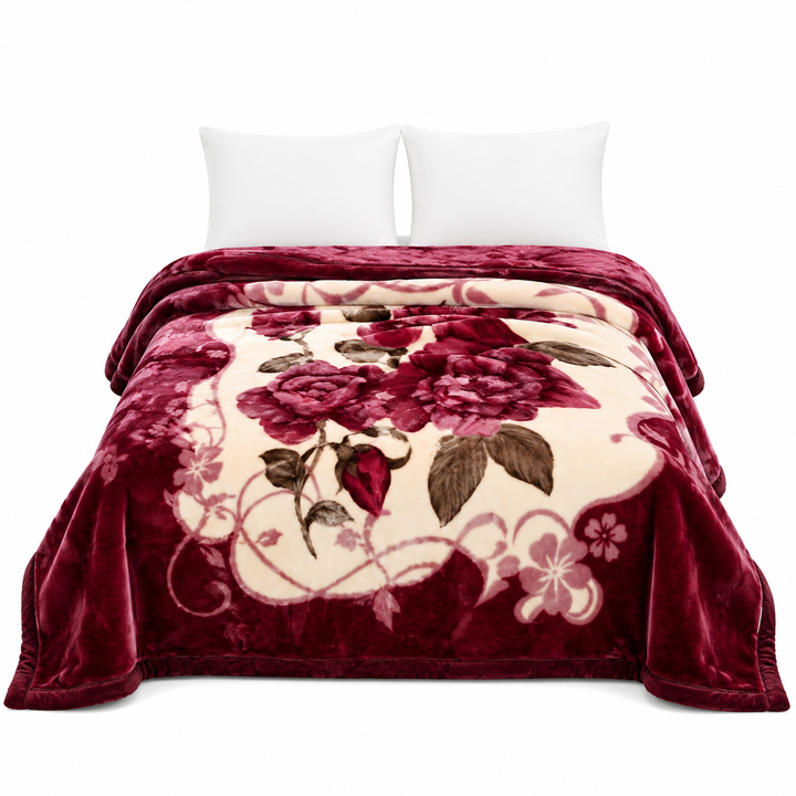 Plaid Douillet à Fleurs Roses – Confort & Style