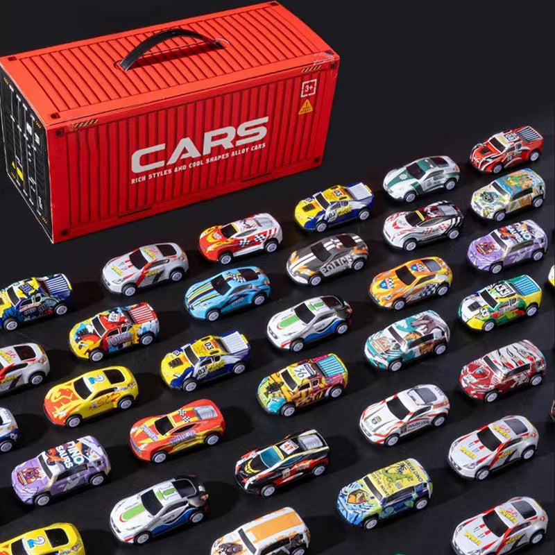 🎅 Saldi di Natale -50% 🎁 48 mini auto da corsa con garage integrato!
