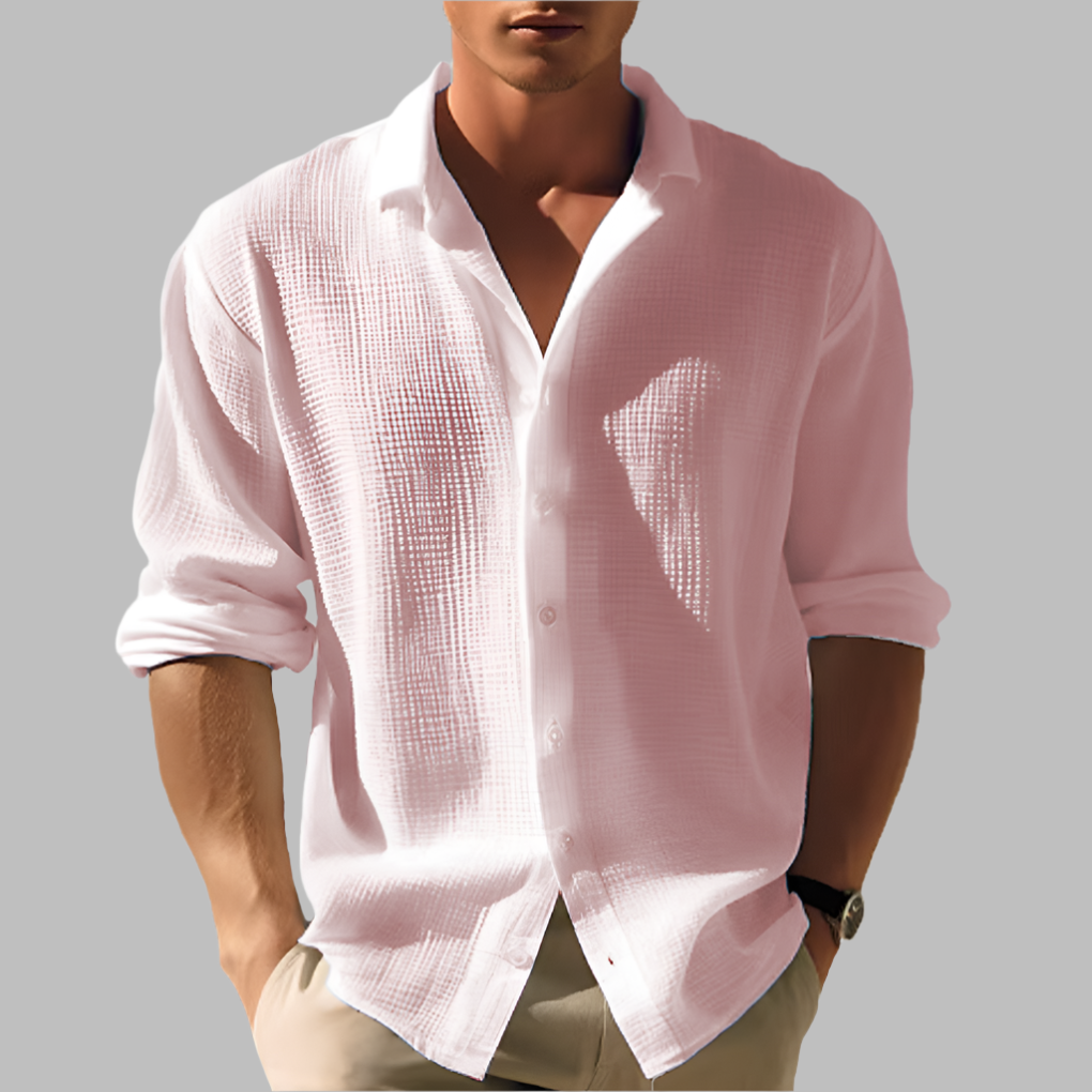 Chemise décontractée texturée et respirante pour homme