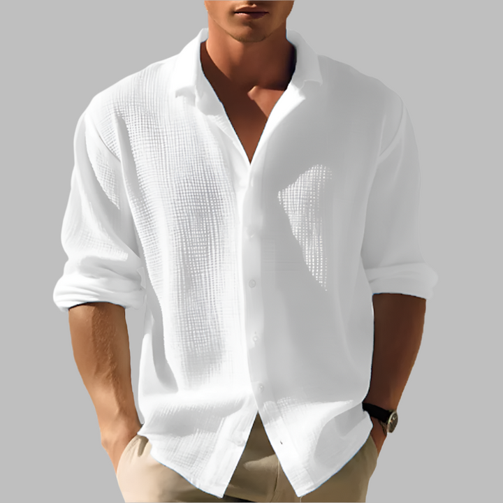Chemise décontractée texturée et respirante pour homme