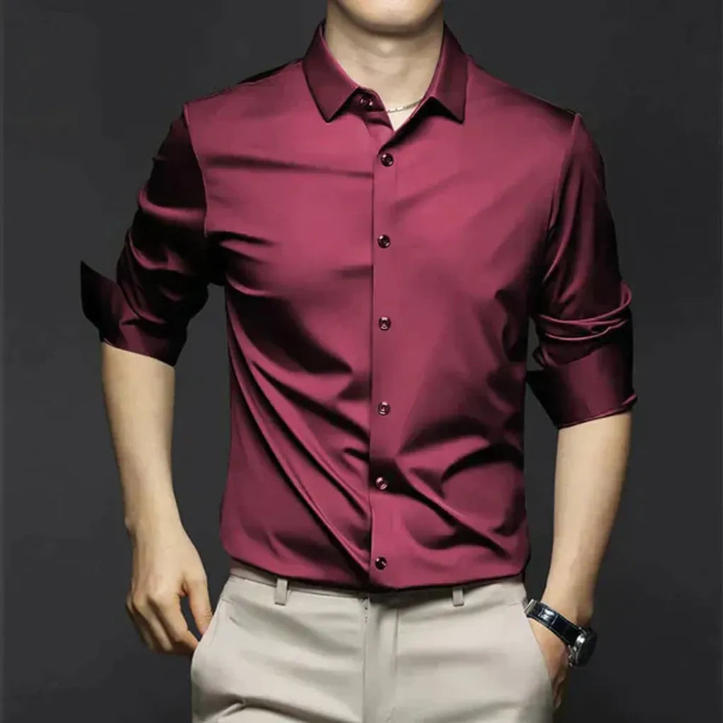 Louis | Chemise habillée coupe ajustée anti-froissage pour homme