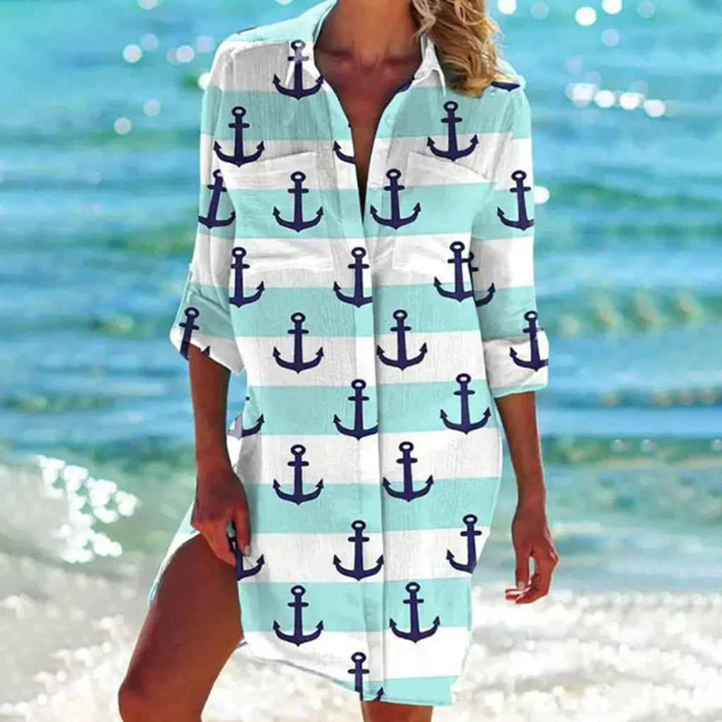 Chemise de plage légère et fluide pour femme