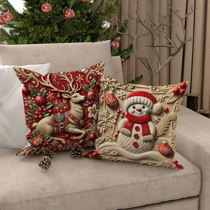 🎅 Saldi di Natale -49% 🎄Federa per cuscino con motivo natalizio