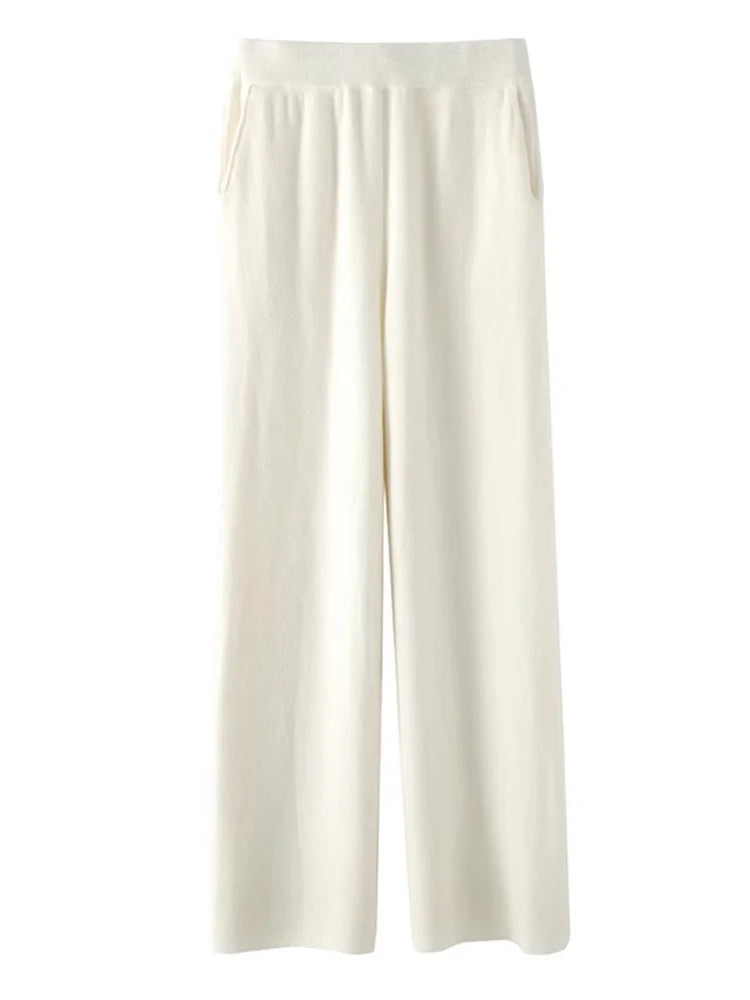 Pantalon d'intérieur en cachemire taille haute pour femme