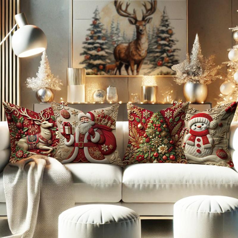 🎅 Saldi di Natale -49% 🎄Federa per cuscino con motivo natalizio