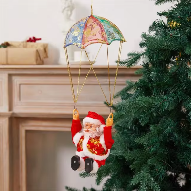 (🎉 Promozione di Natale Anticipata - 50% DI SCONTO 🎄) Babbo Natale Musicale con Corda Arrampicante